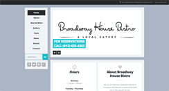 Desktop Screenshot of broadwayhousebistro.com